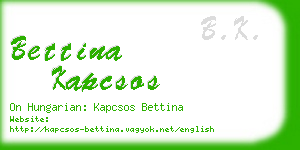 bettina kapcsos business card